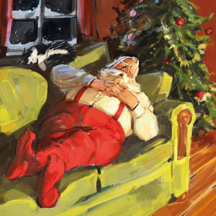 Christmas Nap by Ollie Cuthberston Pack of 8 Charity Christmas Cards