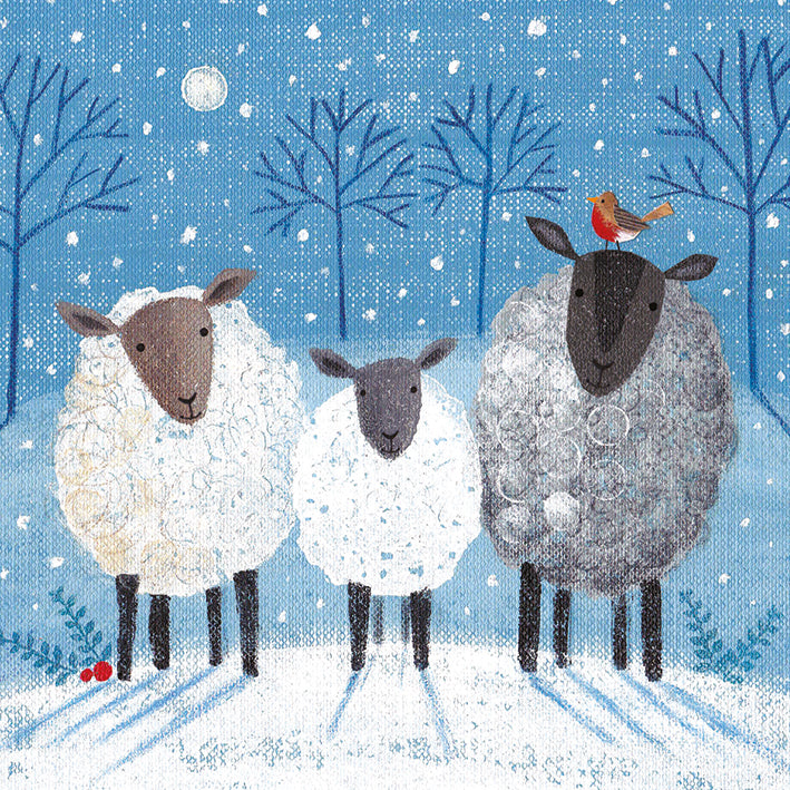 Christmas Bleatings by Jo Cave Pack of 8 Charity Christmas Cards - Bee's Emporium
