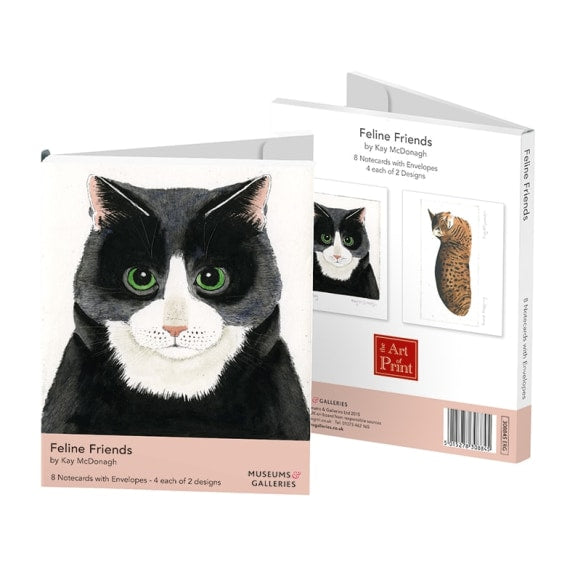 Feline Friends by Kay McDonagh - 8 Rectangle Notecards Wallet