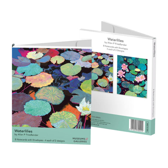 Waterlilies by Allan P Friedlander - 8 Rectangle Notecards Wallet - Bee's Emporium