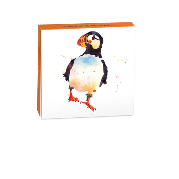 Puffin Prim 8 Mini Notecards Wallet with Envelopes - Bee's Emporium