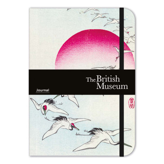 British Museum Cranes and the Rising Sun Elasticated Lined Journal