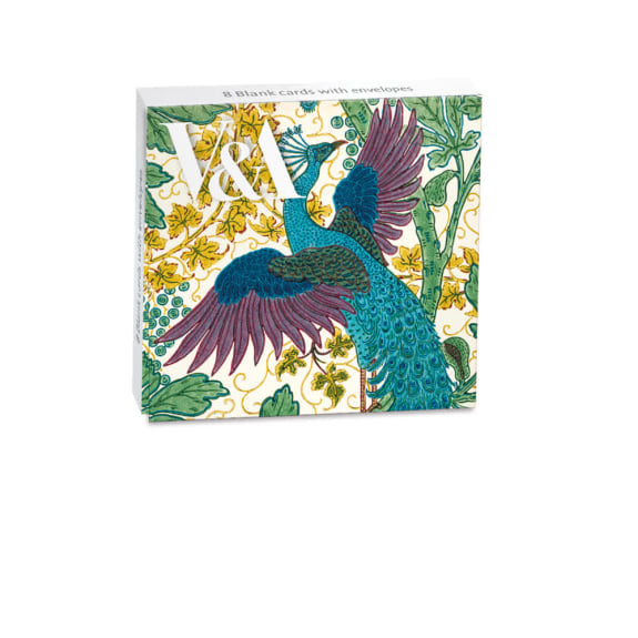 V&A Fig and Peacock 8 Mini Notecards Wallet with Envelopes - Bee's Emporium