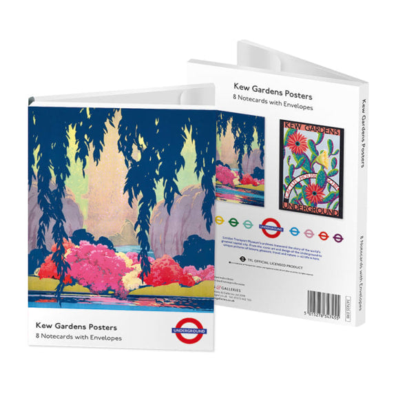 London Underground Kew Gardens Posters 8 Rectangle Notecards with Envelopes Wallet
