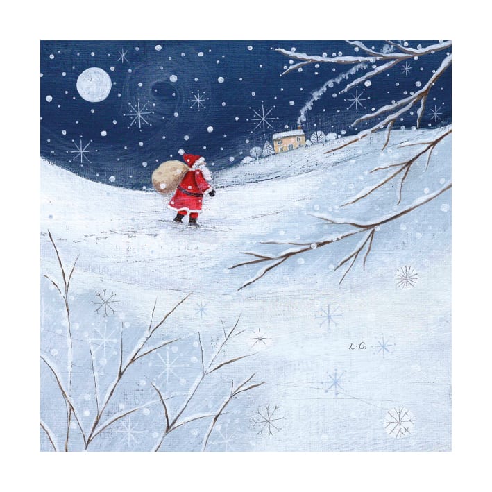Santa in the Snow Box of 20 Charity Christmas Cards