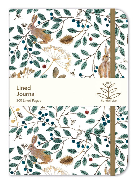 Dee Hardwicke Hares & Berries Elasticated Lined Journal - Bee's Emporium