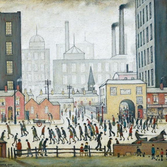 Lowry Coming From The Mill Blank Greeting Card with Envelope