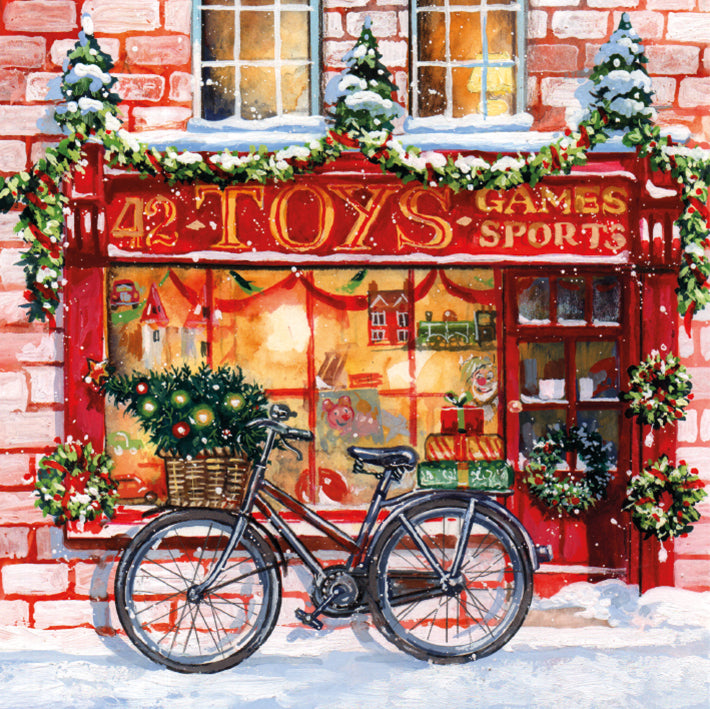 Festive Toy Shop by Jim Mitchell Pack of 8 Christmas Cards