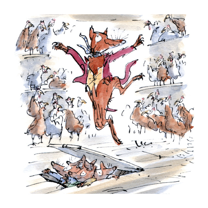 Roald Dahl - Fantastic Mr Fox Blank Greeting Card with Envelope