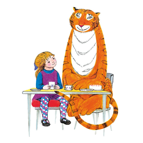 The Tiger Who Came to Tea - Sophie and Tiger Blank Greeting Card with Envelope