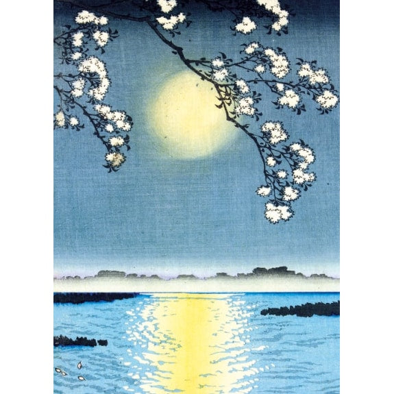 Sumida River - The Ancient Story of Umewaka Blank Greeting Card with Envelope - Bee's Emporium