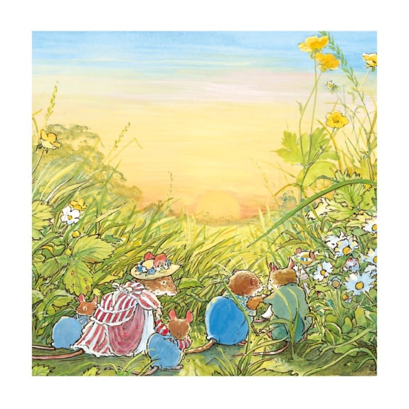 Brambly Hedge - Sunset In The Meadow Blank Greeting Card with Envelope