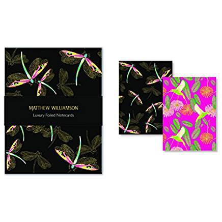 Matthew Williamson Dragonflies & Hummingbirds Luxury Foiled Notecards - Bee's Emporium