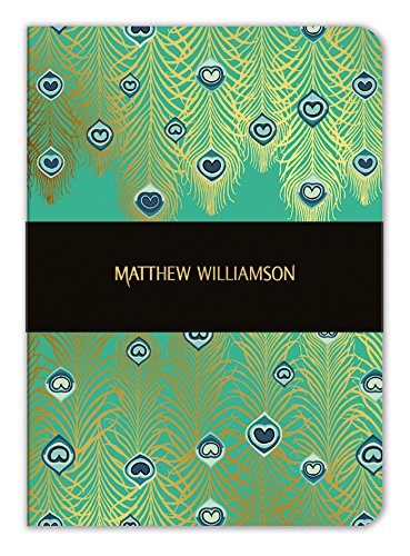 Matthew Williamson Jade Peacock Heart A5 Luxury Notebook - Bee's Emporium