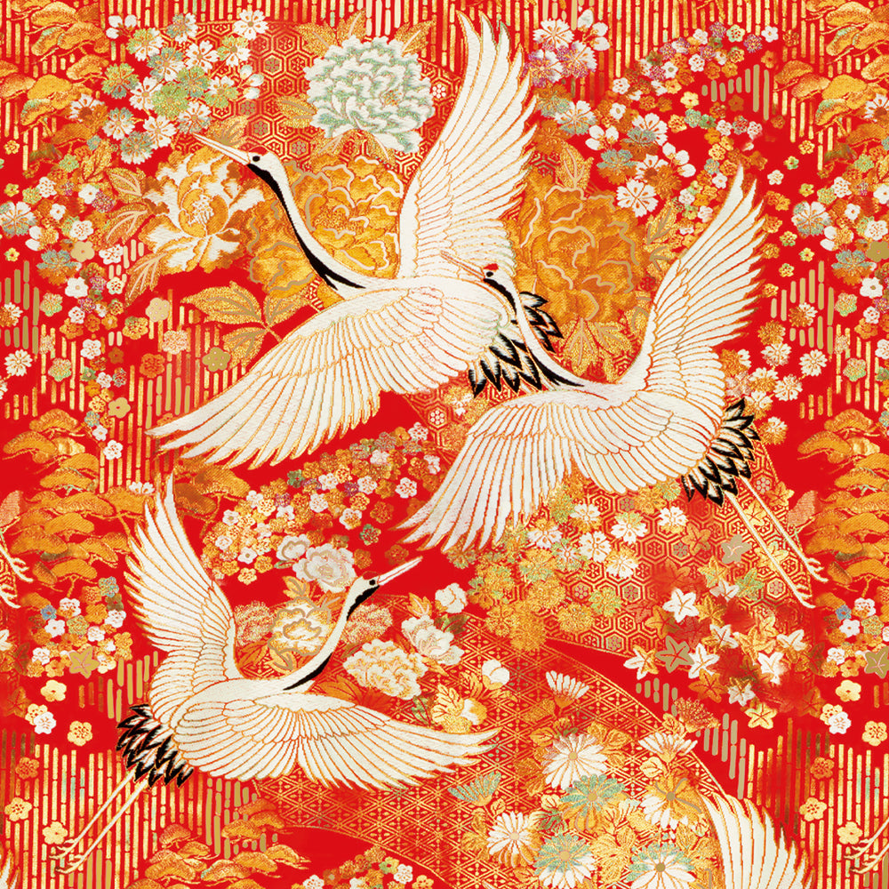 V&A - Japanese Cranes 8 Square Notecards Wallet - Bee's Emporium