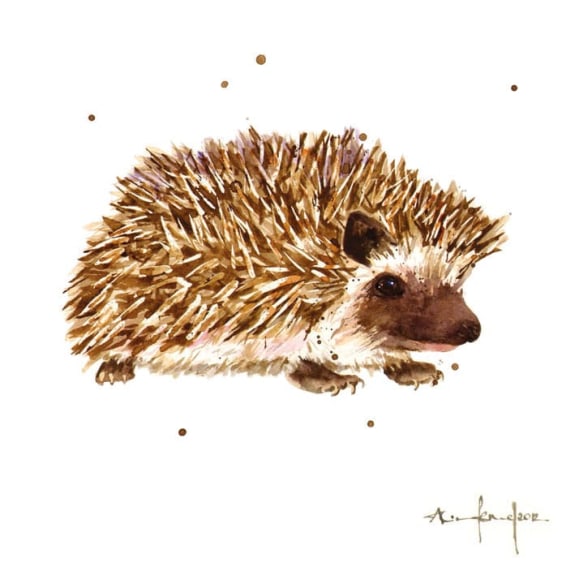 Alison's Ark - Hedgehog Blank Greeting Card with Envelope - Bee's Emporium
