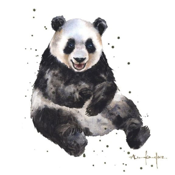 Alison's Ark - Andy Panda Blank Greeting Card with Envelope - Bee's Emporium