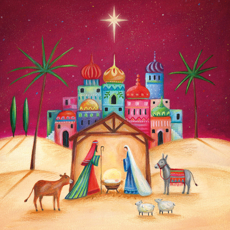 Away in a Manger by Ileana Oakley Pack of 8 Charity Christmas Cards
