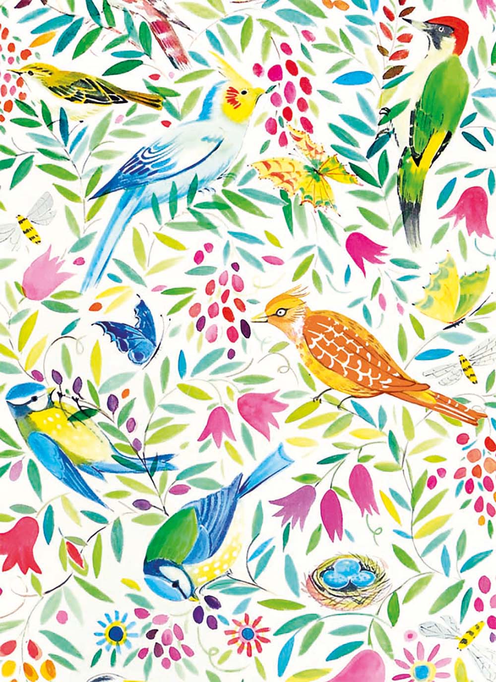 Sarah Campbell Designs Birds 8 Square Notecards Wallet - Bee's Emporium