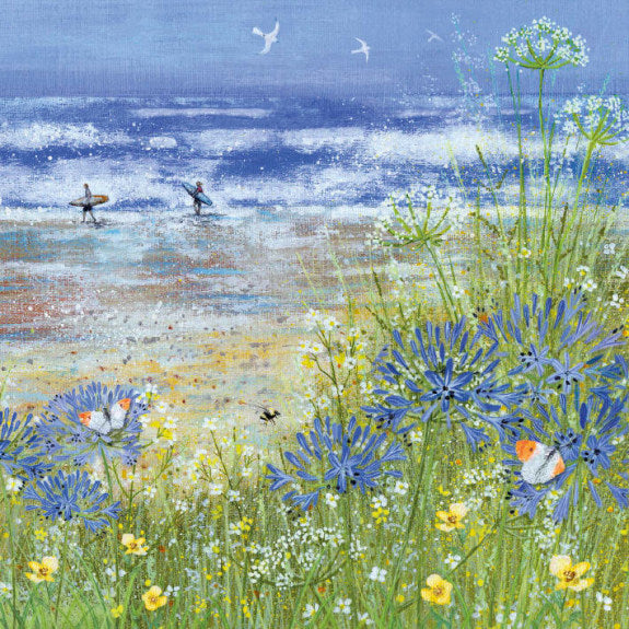 Coast and Country - Surfers Blank Greeting Card with Envelope - Bee's Emporium