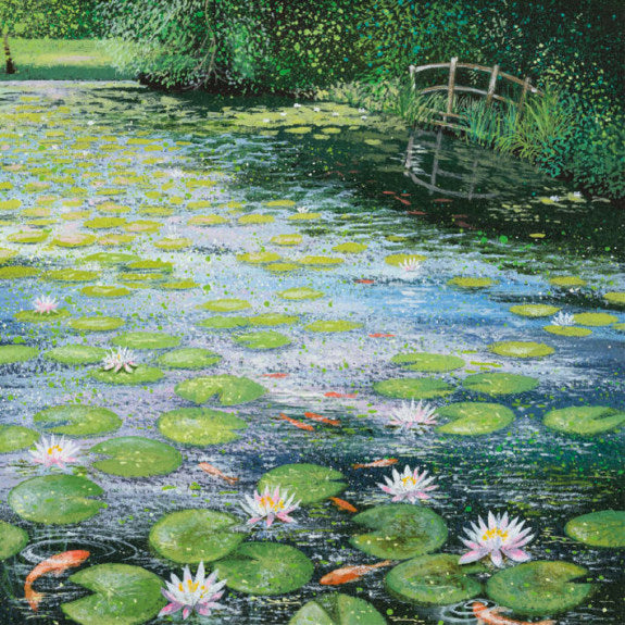 Coast and Country - Waterlilies Blank Greeting Card with Envelope - Bee's Emporium