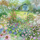 Coast and Country - Garden with Bees and Butterflies Blank Greeting Card with Envelope