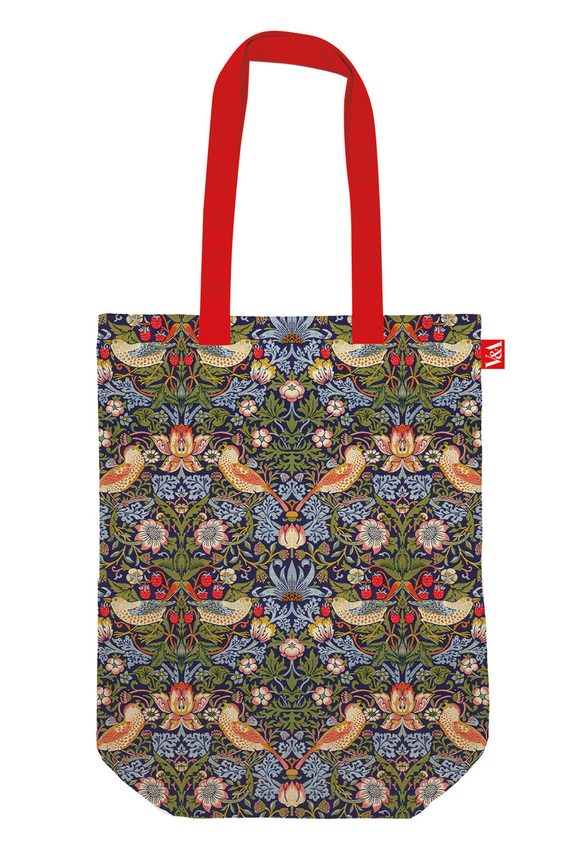 V&A William Morris Strawberry Thief Organic Cotton Tote Bag