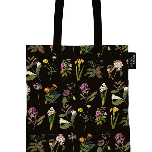 Floral Tote Bag - Flower, Wildflower, Canvas Tote Bag with Zipper