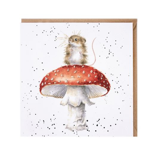 The Country Set - 'He's a Fun-Gi' Mouse Blank Greeting Card with Envelope