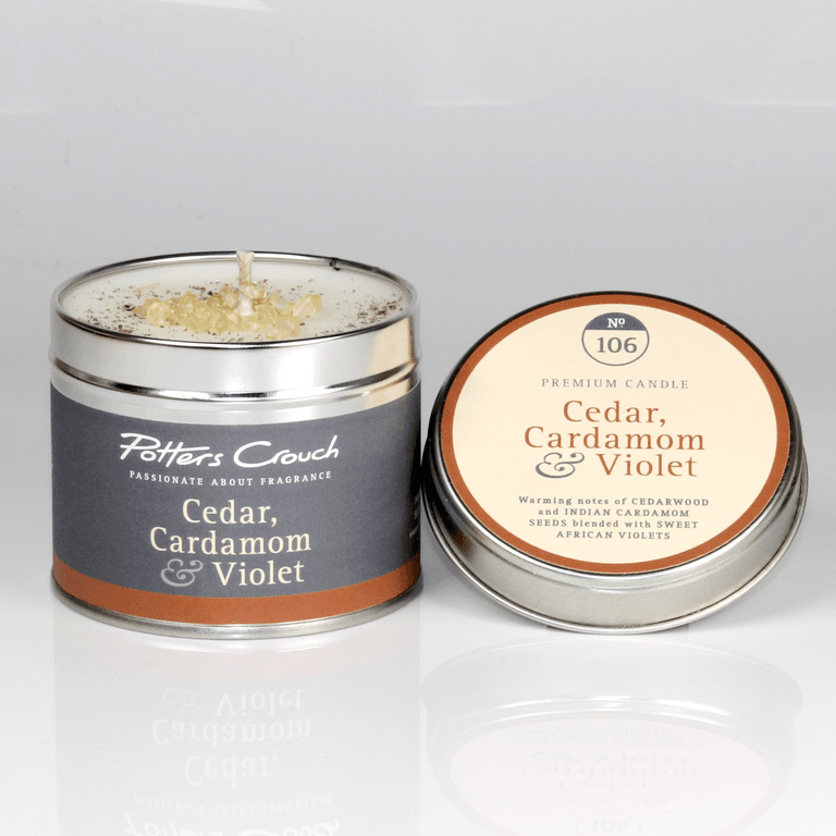 Potters Crouch - Candle Tin - Cedar, Cardamon & Violet
