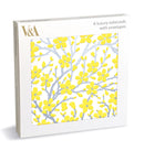 V&A Almond Blossom and Swallow - Walter Crane 6 Luxury Square Notecards Wallet