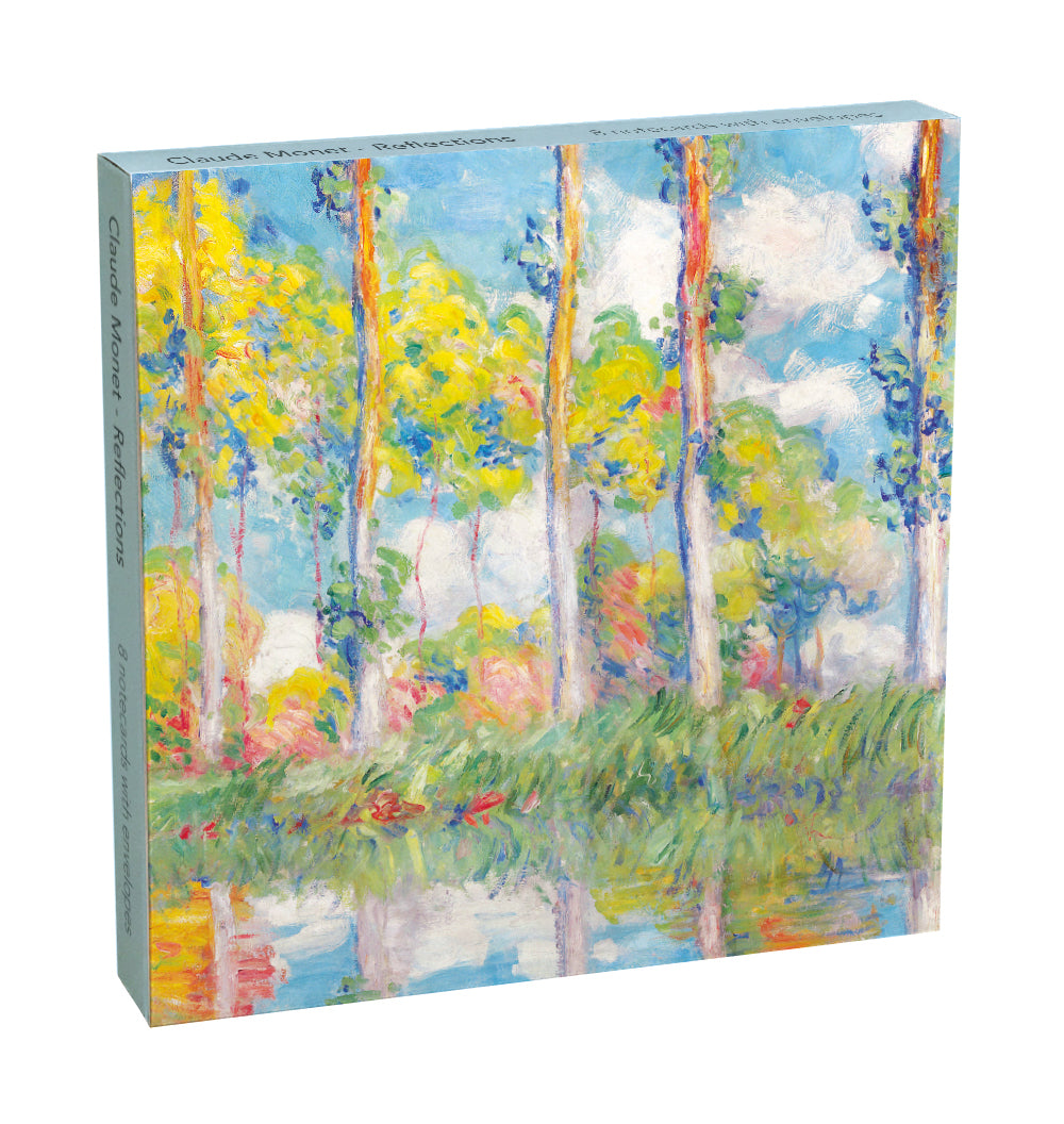 Claude Monet - Reflections 8 Square Notecards Wallet - Bee's Emporium