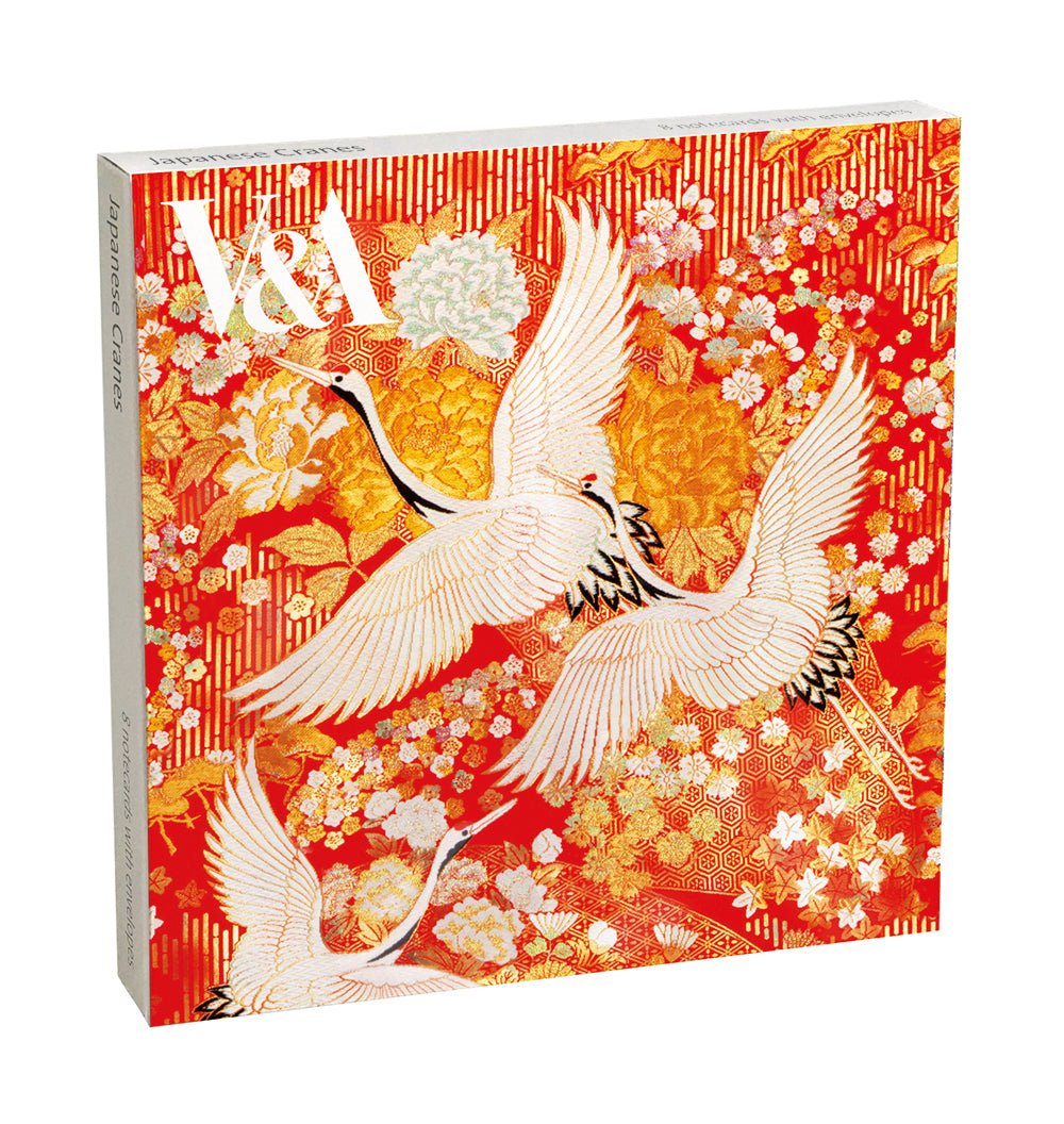 V&A - Japanese Cranes 8 Square Notecards Wallet - Bee's Emporium
