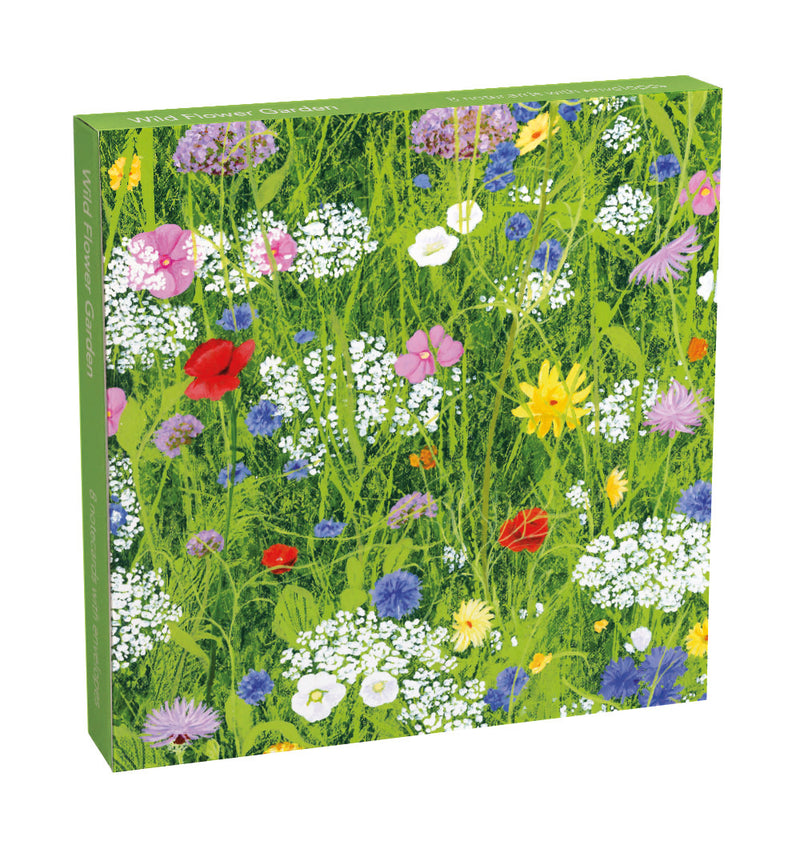 Wild Flower Garden by Josephine Simon Square Set of 8 Notecards Wallet