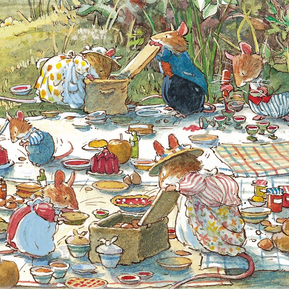 Brambly Hedge Picnic Time 8 Square Notecards Wallet - Bee's Emporium