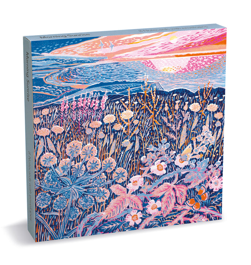 Morning Sunrise by Annie Soudain 8 Square Notecards Wallet