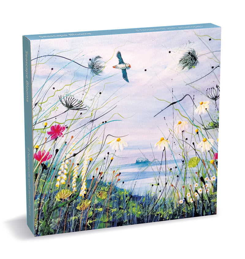 Seascape Blooms 8 Square Notecards Wallet