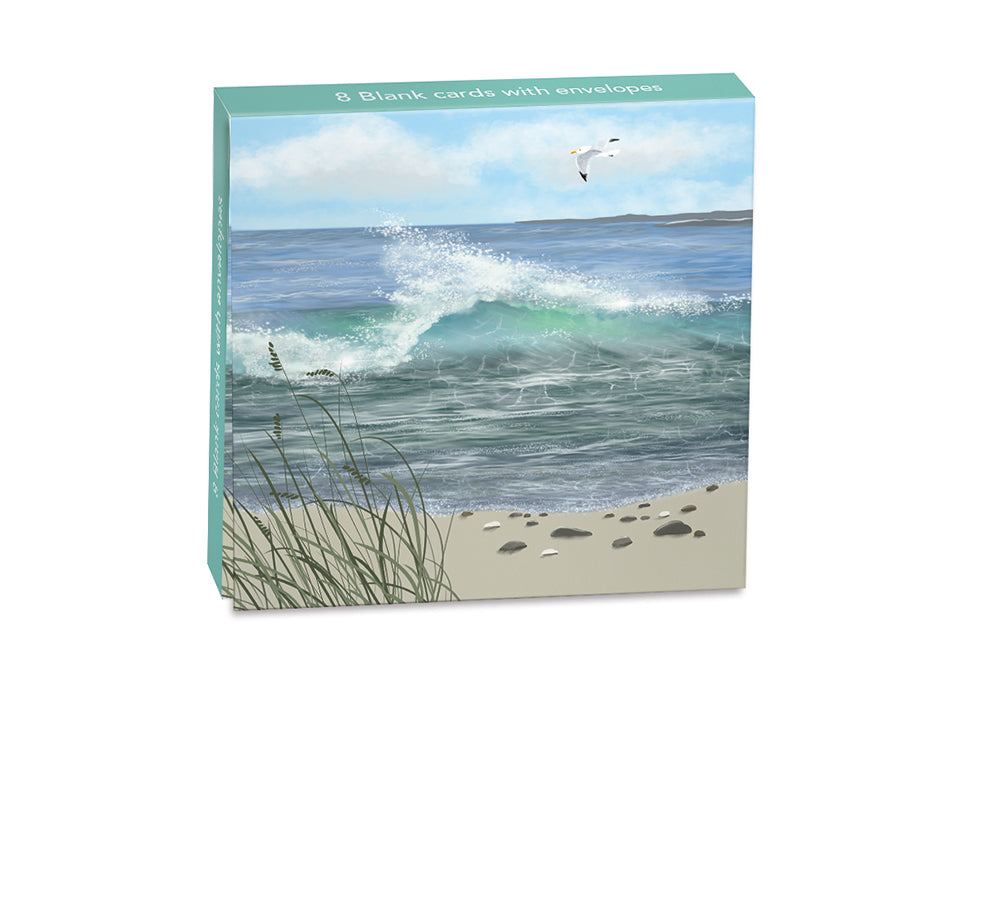 Seagull at High Tide by Carla Vize Martin 8 Mini Notecards Wallet - Bee's Emporium
