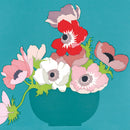 V&A Anemones Woodcut 8 Mini Notecards Wallet