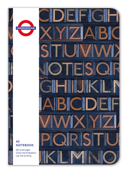 London Underground Johnston Type A5 Notebook