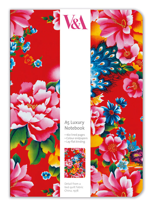 V&A Peacock Quilt A5 Notebook