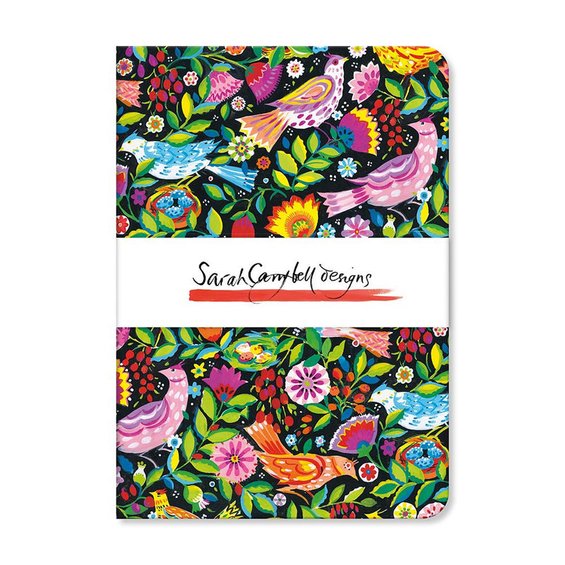 Sarah Campbell Designs Folk Birds A5 Notebook
