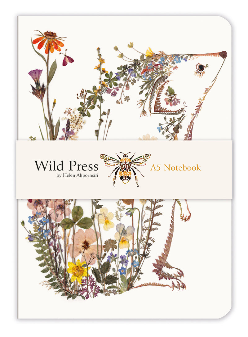 Wild Press Garden Hedgehog by Helen Ahpornsiri A5 Notebook