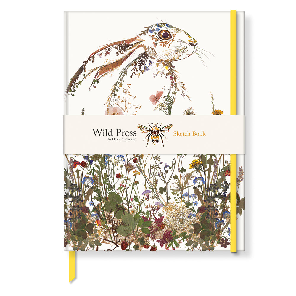 Wild Press by Helen Ahpornsiri - Wildflower Hare Sketch Book - Bee's Emporium