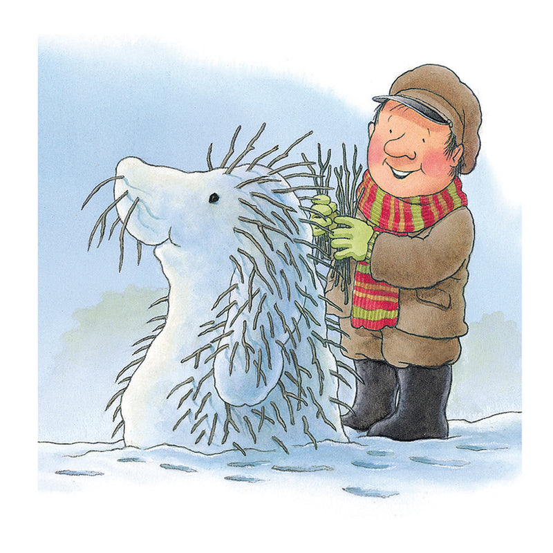 Percy the Park Keeper - Snow Hedgehog Pack of 8 Christmas Cards