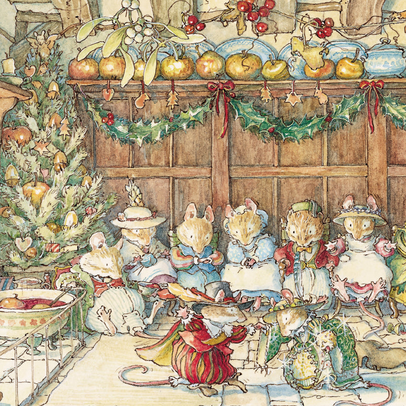 Brambly Hedge Gathered Around the Hearth Pack of 8 Christmas Cards