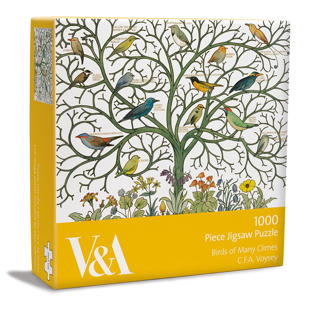 V&A Voysey Birds of Many Climes 1000 Piece Jigsaw Puzzle - Bee's Emporium
