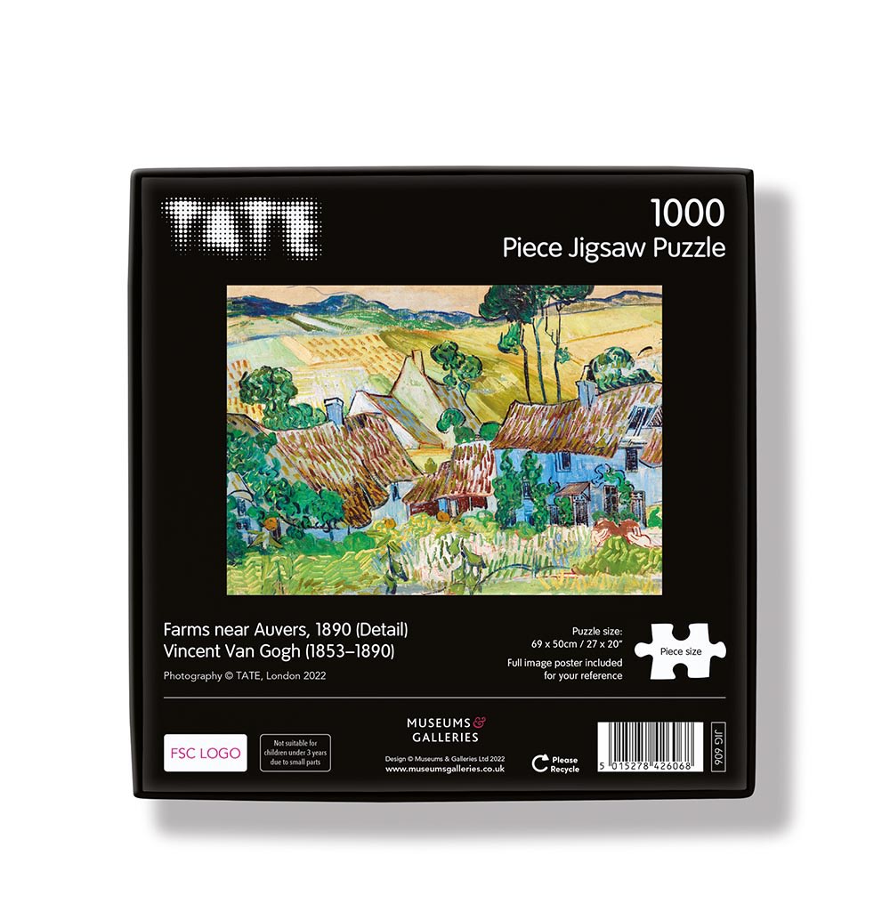 Tate Vincent Van Gogh - Farms Near Auvers 1000 Piece Jigsaw Puzzle - Bee's Emporium
