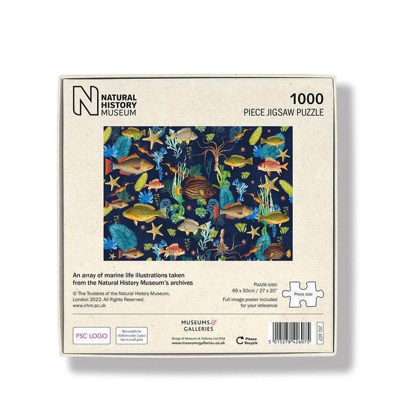 Natural History Museum - An Array of Marine Life 1000 Piece Jigsaw Puzzle