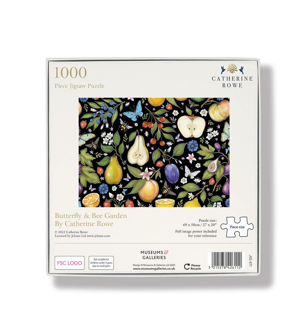 Butterfly & Bee by Catherine Rowe 1000 Piece Jigsaw Puzzle - Bee's Emporium